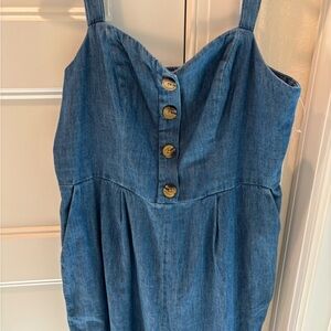 Old Navy Blue Smocked Jumpsuit